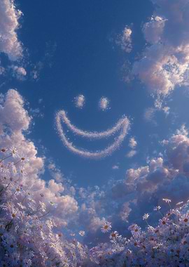 Smiling Sky with Flowers
