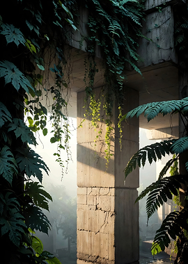 Concrete Structure in Fog