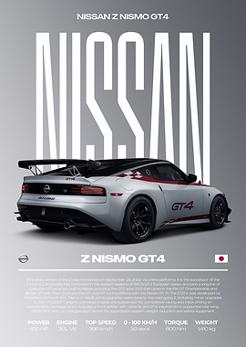 Nissan Z Nismo GT4 Car Poster