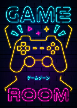 Neon Game Room Sign