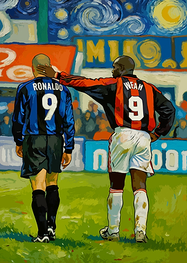 Ronaldo and Weah in Van Gogh Style