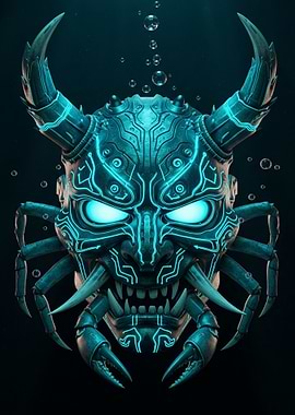Cyberpunk Oni Crab Mask