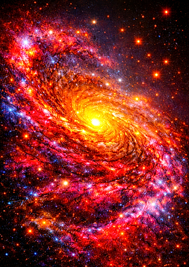 Vibrant Spiral Galaxy