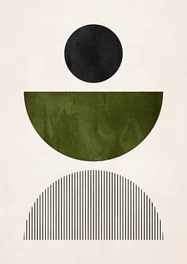 Abstract Geometric Shapes with Textured Background