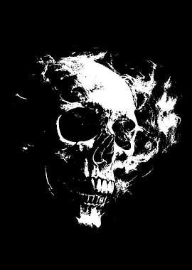 Scary Skull with Smoke