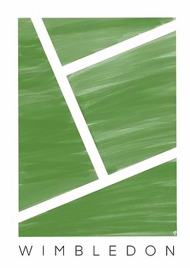 Wimbledon Tennis Court Minimalist Art