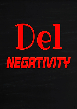 Del Negativity Text Art