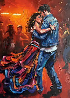 Couple Dancing Passionately