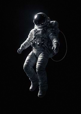 Astronaut floating in space