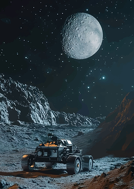 Space Rover on Alien Moon