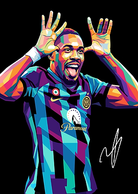 Marcus Thuram Football Player in Pop Art Style