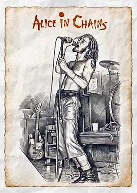 Alice in Chains Band Poster