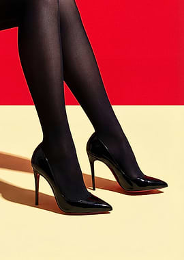 Black Patent Leather Stiletto Heels