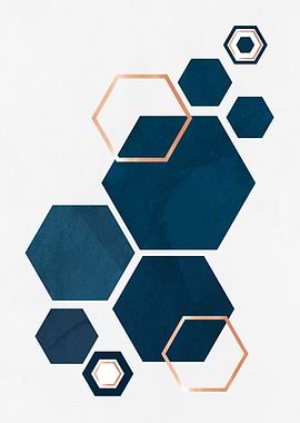 Abstract Geometric Hexagons