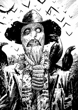 Scarecrow with Crows