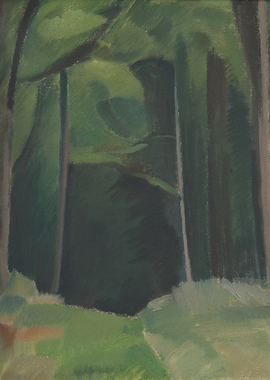 Abstract Forest Scene Painting