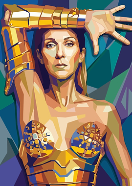Celine Dion Pop Art Portrait