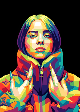Billie Eilish Pop Art Portrait
