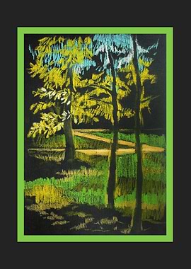 Pastel Trees and Path