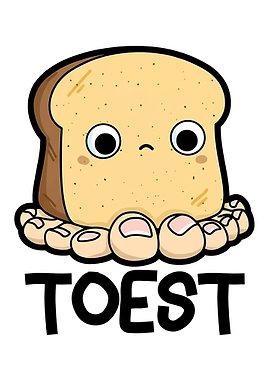 Funny Toasted Bread with Toes