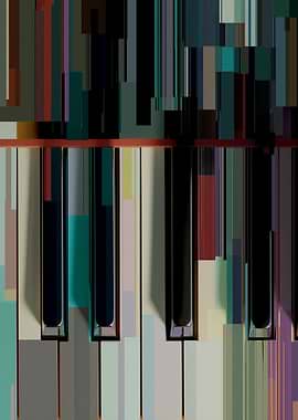 Abstract Piano Keys