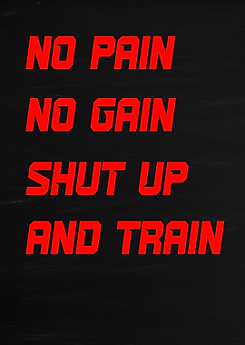 No Pain No Gain Shut Up And Train