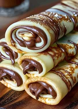Chocolate Crepes with Banana