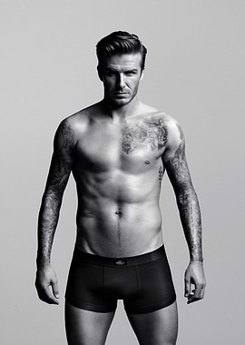 David Beckham in Black Underwear