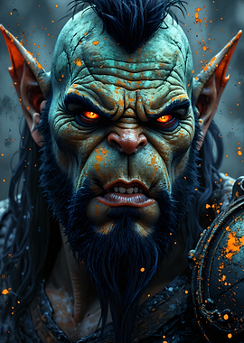 Fierce Orc Warrior Portrait