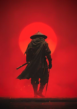 Ronin Samurai in Red Sun