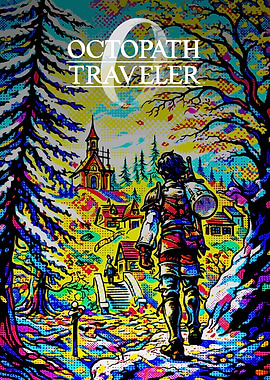 Octopath Traveler Game Pop Art Style