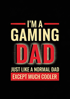 Gaming Dad Text Art