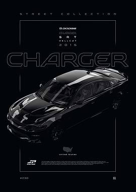 Dodge Charger SRT Hellcat 2015 Poster