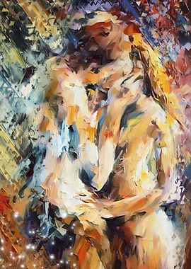 Abstract Embrace Painting