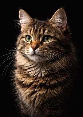 Majestic Tabby Cat Portrait