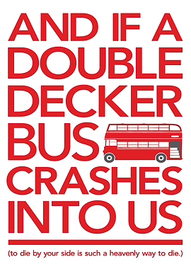 Double Decker Bus Crash Text Art