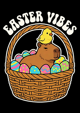 Easter Vibes Capybara and Chick