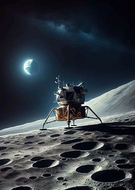 Lunar Lander on the Moon