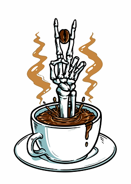 Skeleton Hand Rocking Coffee Cup