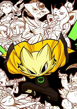 Nine Sols Game Art Poster – Yi the Taoist Cyber Warrior