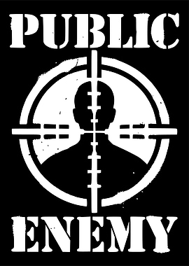 Public Enemy Silhouette Black and White