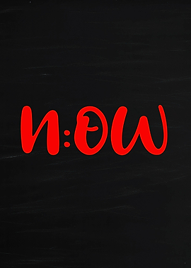 Red 'NOW' Text on Black Background