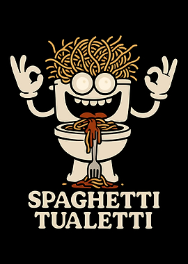 Spaghetti Toilet Character
