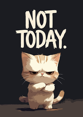 Grumpy Cat 'Not Today' Funny Art