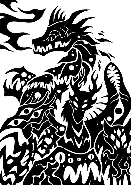 Tribal Dragon Art