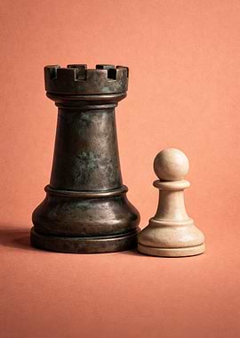 Chess Pieces: Rook and Pawn