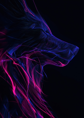 Abstract Wolf Portrait