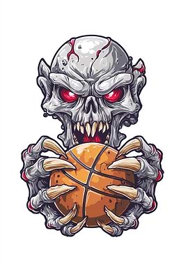 Zombie holding a basketball