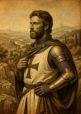 Knight in a Tuscan Landscape