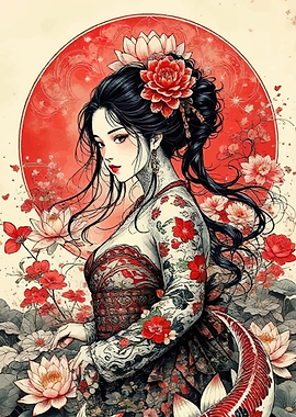 Misty Mount Fuji Landscape Kimono